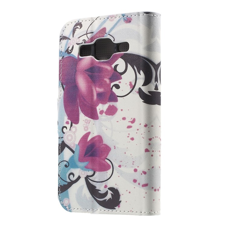 Kapok Flower Leather Wallet Stand Case for Galaxy Core Prime SM-G360-2