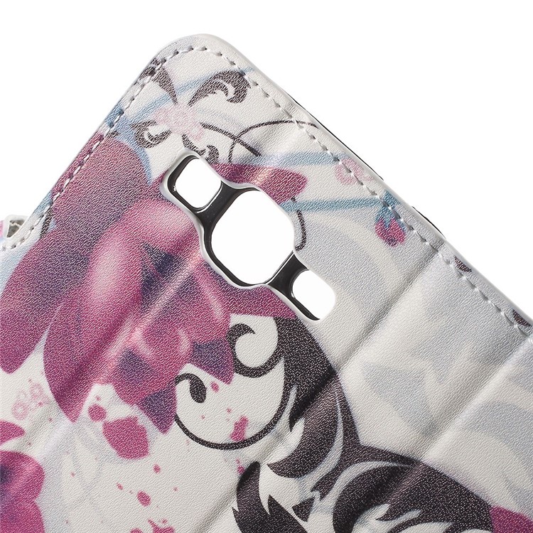 Kapok Flower Leather Wallet Stand Case for Galaxy Core Prime SM-G360-6