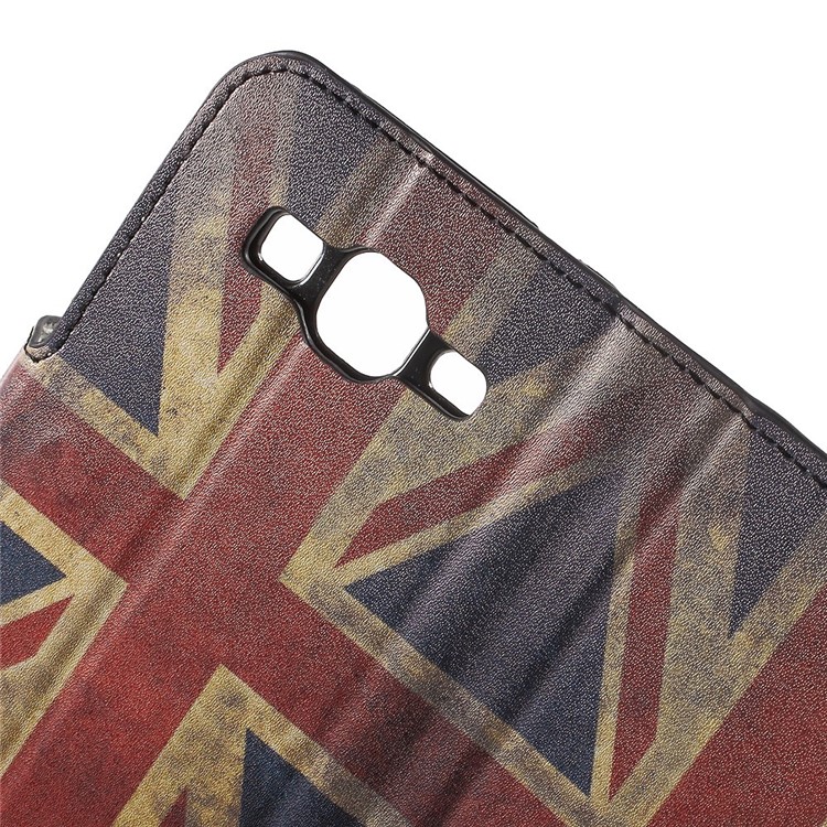 Retro UK Flag Flip Leather Card Holder Stand Cover for Galaxy Core Prime SM-G360-6
