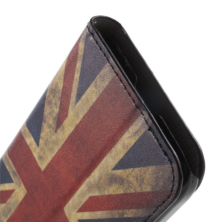 Retro UK Flag Flip Leather Card Holder Stand Cover for Galaxy Core Prime SM-G360-8