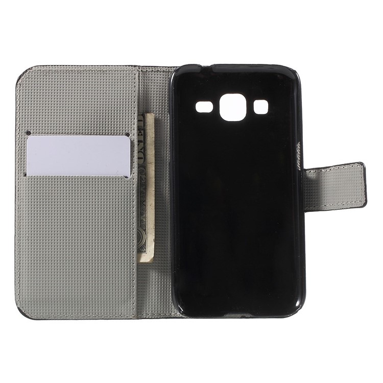 Vintage US Flag Magnetic Leather Card Holder Shell for Galaxy Core Prime SM-G360-4