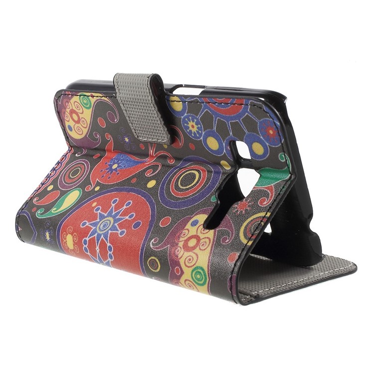 Paisley Style Magnetic Leather Wallet Stand Cover for Galaxy Core Prime SM-G360-2