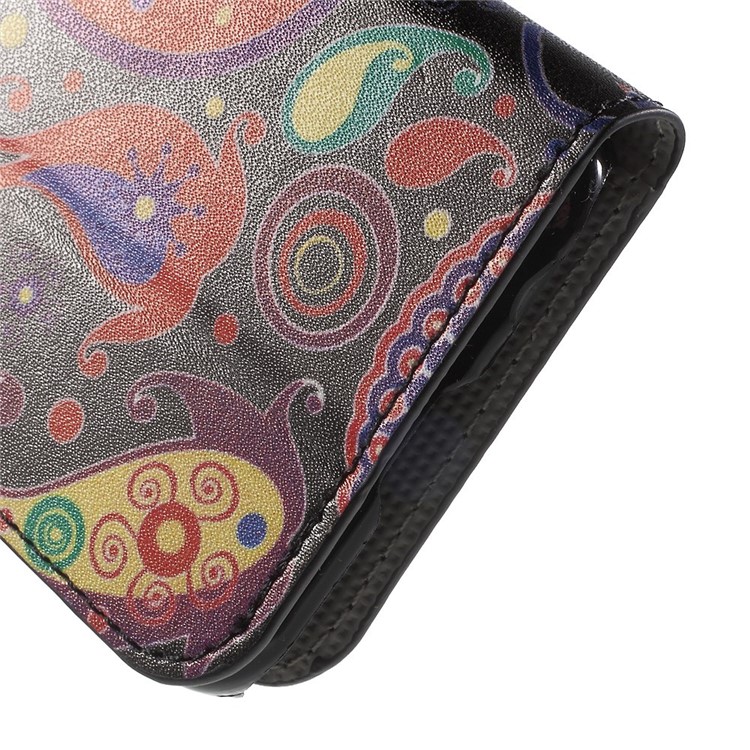 Paisley Style Magnetic Leather Wallet Stand Cover for Galaxy Core Prime SM-G360-7