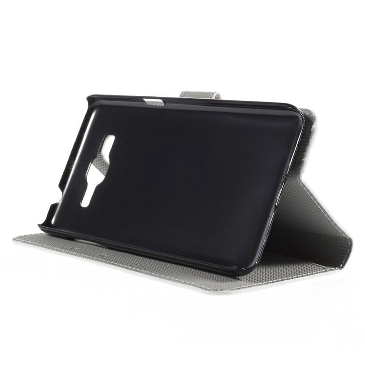 Owl Lover and Flowers Magnetic Stand Leather Shell for Samsung Galaxy Grand Prime SM-G530H-4