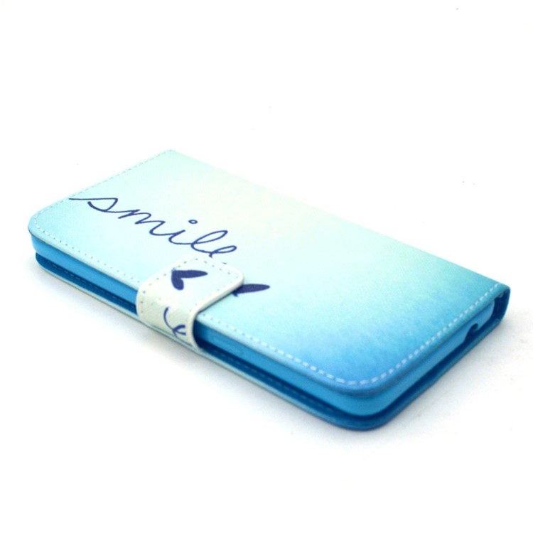 Leather Wallet Stand Case for Galaxy Grand Prime SM-G530H - Smile and Heart-3