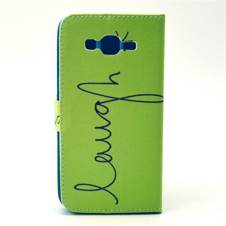 Leather Card Holder Cover for Galaxy Grand Prime SM-G530H - Letter Laugh-2