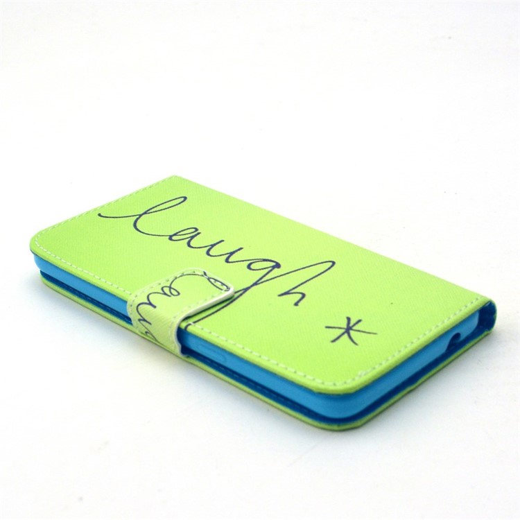 Leather Card Holder Cover for Galaxy Grand Prime SM-G530H - Letter Laugh-3