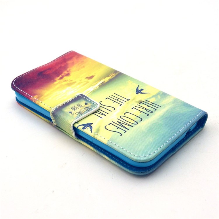 Leather Stand Wallet Cover for Galaxy Core Prime SM-G360 - Here Comes the Sun-3