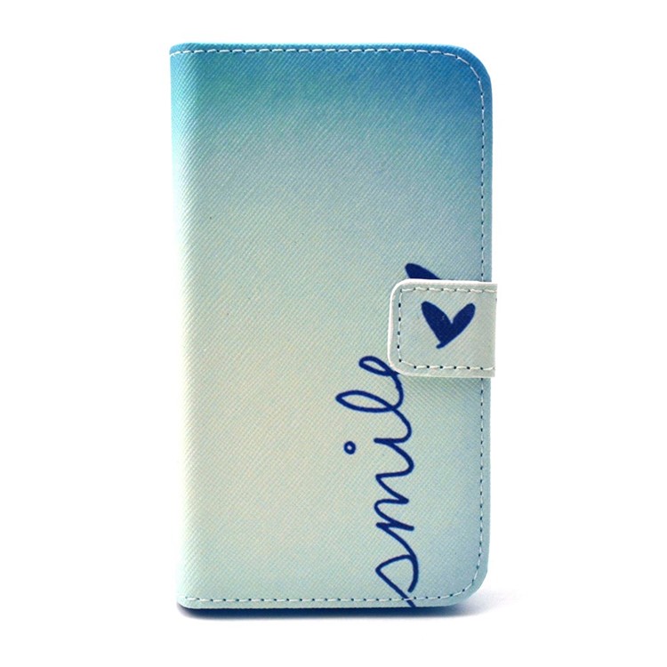 Smile & Heart Leather Stand Wallet Cover for Galaxy Core Prime SM-G360-1