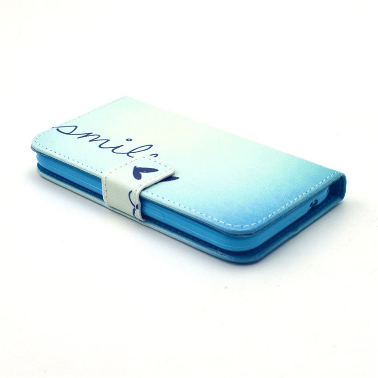 Smile & Heart Leather Stand Wallet Cover for Galaxy Core Prime SM-G360-3
