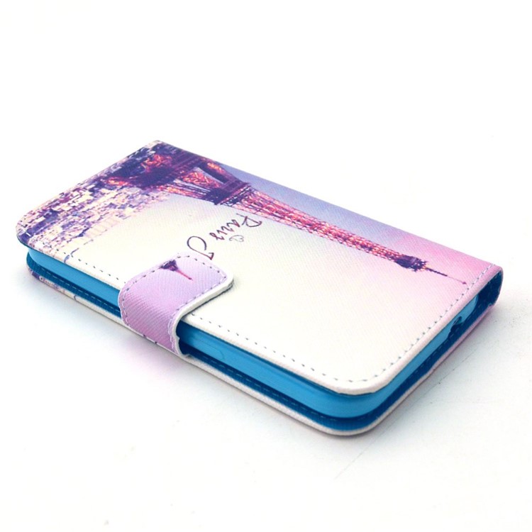 Eiffel Tower Leather Stand Wallet Cover for Galaxy Core Prime SM-G360-3