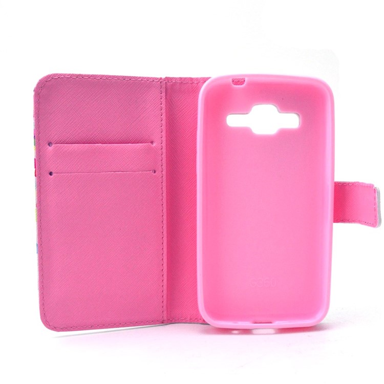 Eiffel Tower Leather Stand Wallet Cover for Galaxy Core Prime SM-G360-7