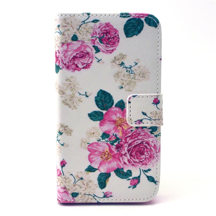 Rose Flowers Leather Card Holder Case for Galaxy Core Prime SM-G360-1