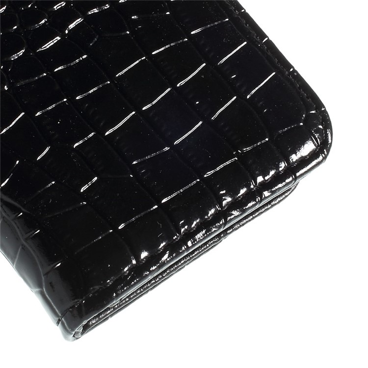 Crocodile Texture Wallet Leather Case for Galaxy S6 Edge G925 - Black-8