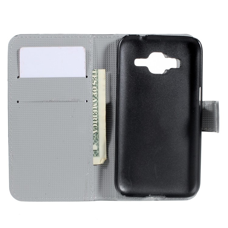 Horizontal Flip Leather Wallet Case for Samsung Galaxy Core Prime SM-G360 - Colorized flower-3