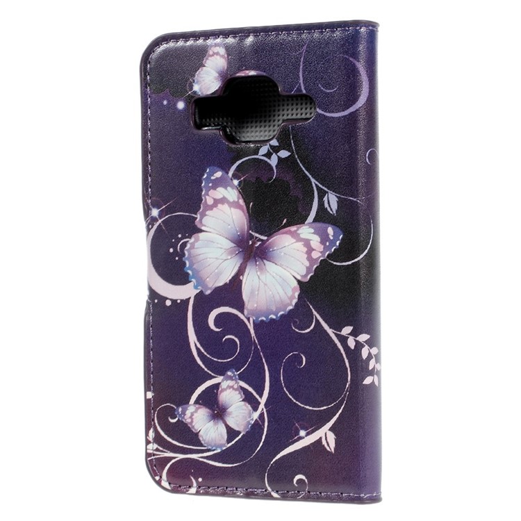 Horizontal Flip Leather Wallet Case for Samsung Galaxy Core Prime SM-G360 - Butterflies-2
