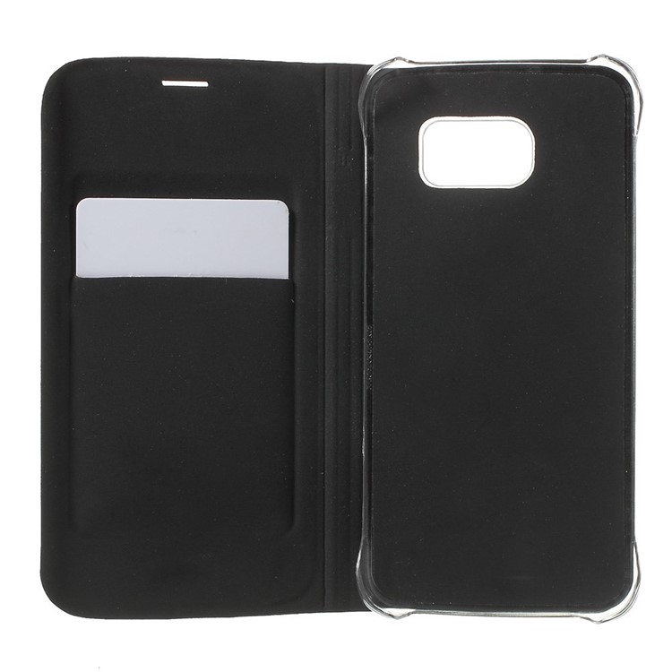 Leather Card Holder Case for Samsung Galaxy S6 Edge G925 - Black-4
