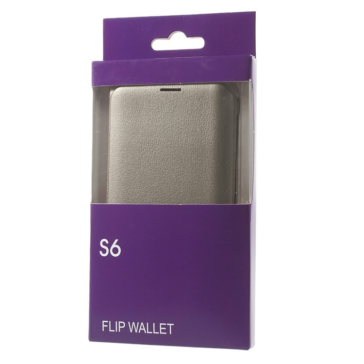 Leather Card Holder Cover for Samsung Galaxy S6 Edge G925 - Champagne-10