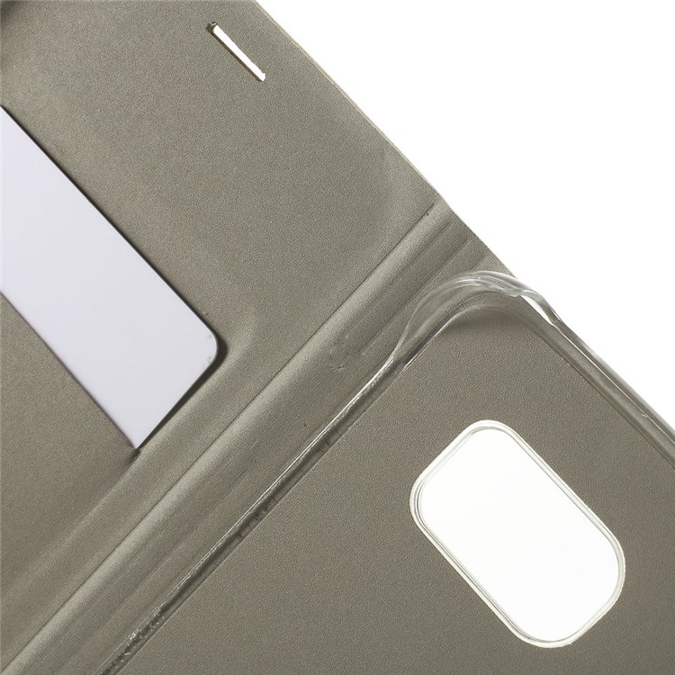 Leather Card Holder Cover for Samsung Galaxy S6 Edge G925 - Champagne-5
