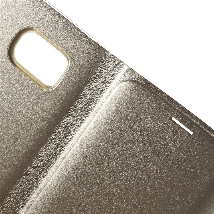 Leather Card Holder Cover for Samsung Galaxy S6 Edge G925 - Champagne-6