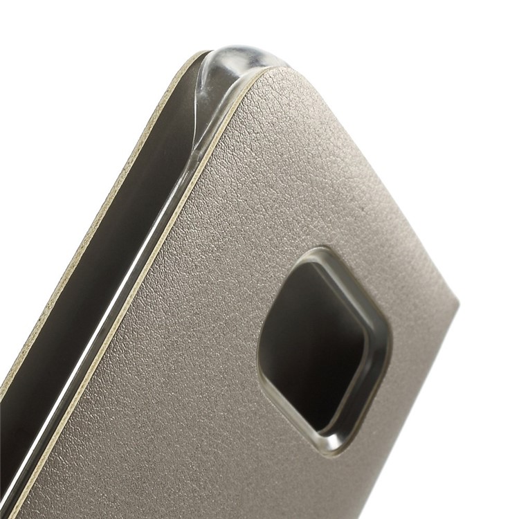 Leather Card Holder Cover for Samsung Galaxy S6 Edge G925 - Champagne-7