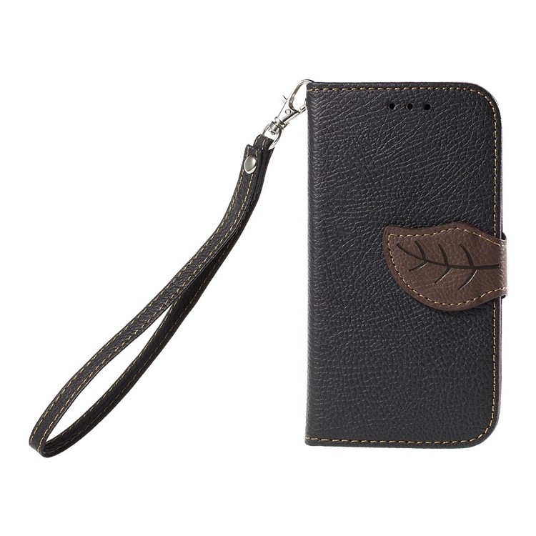Leaf Magnetic Leather Wallet Case for Samsung Galaxy Ace 4 SM-G357FZ / Ace Style LTE G357 - Black-3