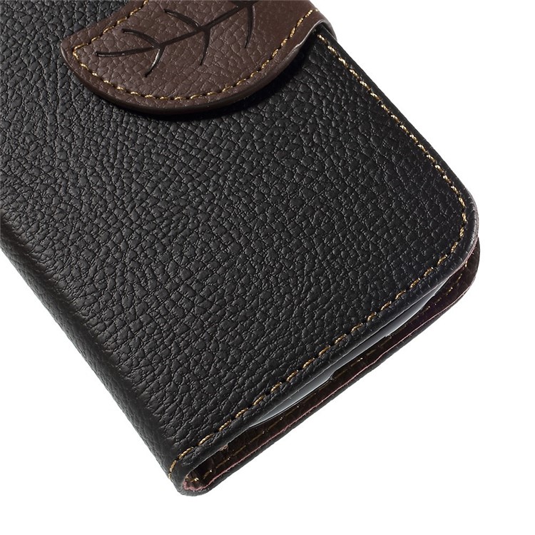 Leaf Magnetic Leather Wallet Case for Samsung Galaxy Ace 4 SM-G357FZ / Ace Style LTE G357 - Black-8