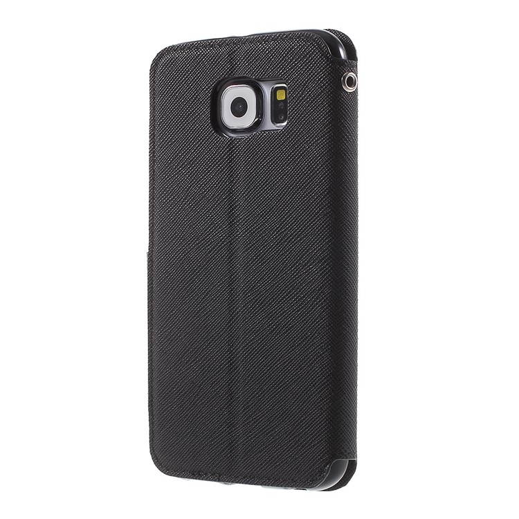 ROAR KOREA Diary Window View Leather Case for Samsung Galaxy S6 G920 - Black-2