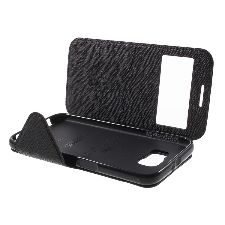 ROAR KOREA Diary Window View Leather Case for Samsung Galaxy S6 G920 - Black-6