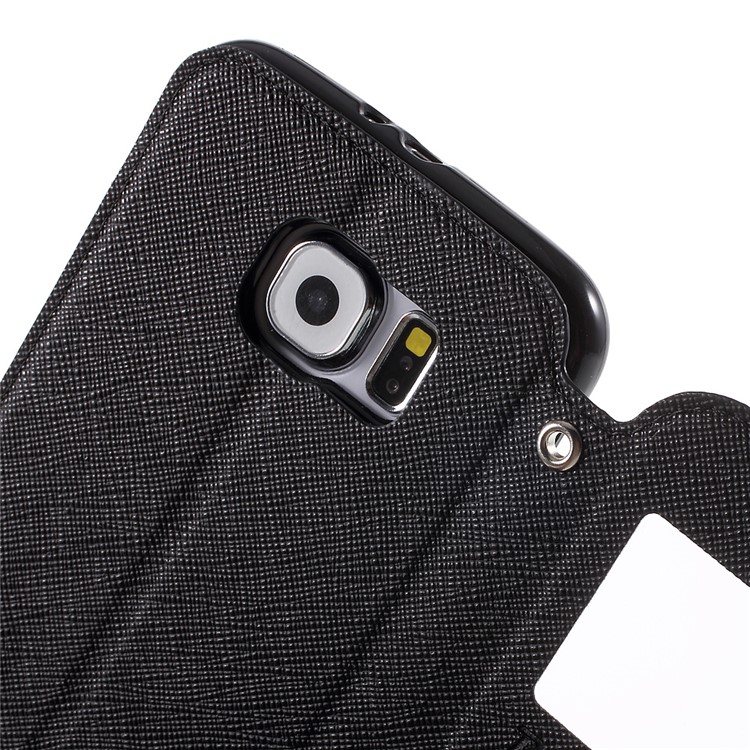 ROAR KOREA Diary Window View Leather Case for Samsung Galaxy S6 G920 - Black-8
