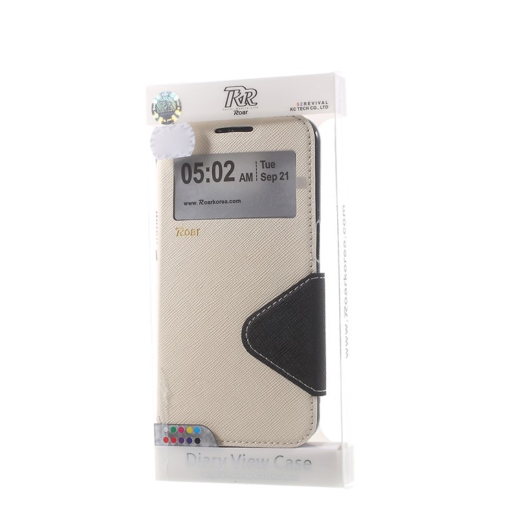 ROAR KOREA Diary Window View Leather Stand Case for Samsung Galaxy S6 G920 - White-10