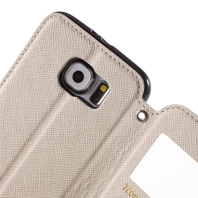 ROAR KOREA Diary Window View Leather Stand Case for Samsung Galaxy S6 G920 - White-7