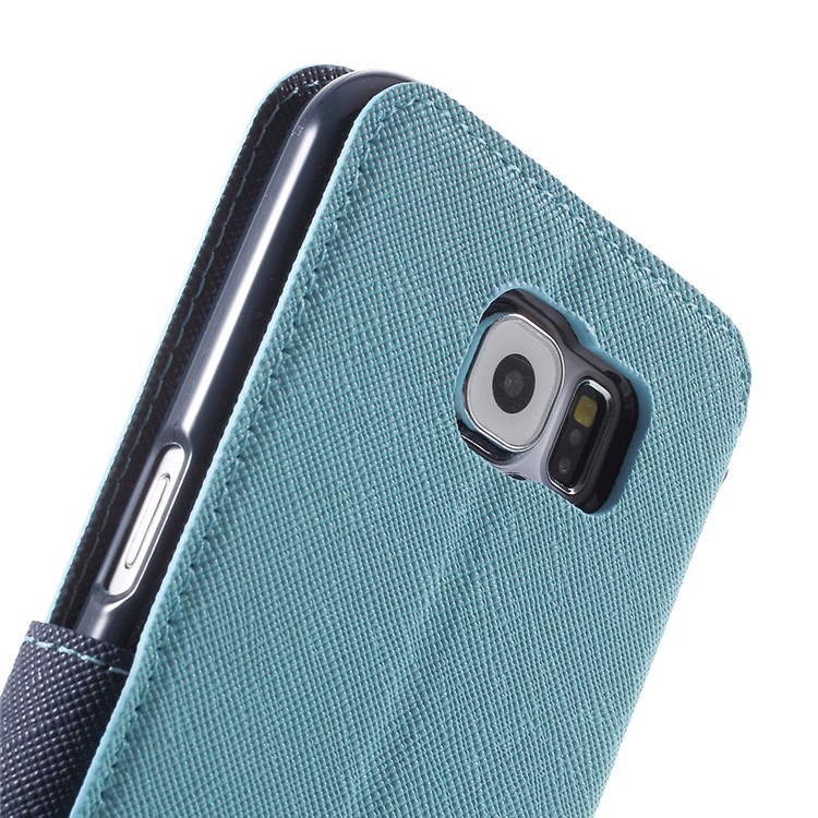 ROAR KOREA Diary Window View Flip Leather Cover for Samsung Galaxy S6 G920 - Light Blue-9