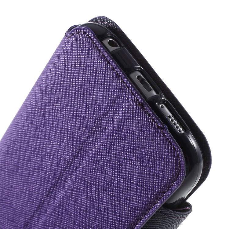 ROAR KOREA Diary Window View Leather Stand Case for Samsung Galaxy S6 G920 - Purple-9