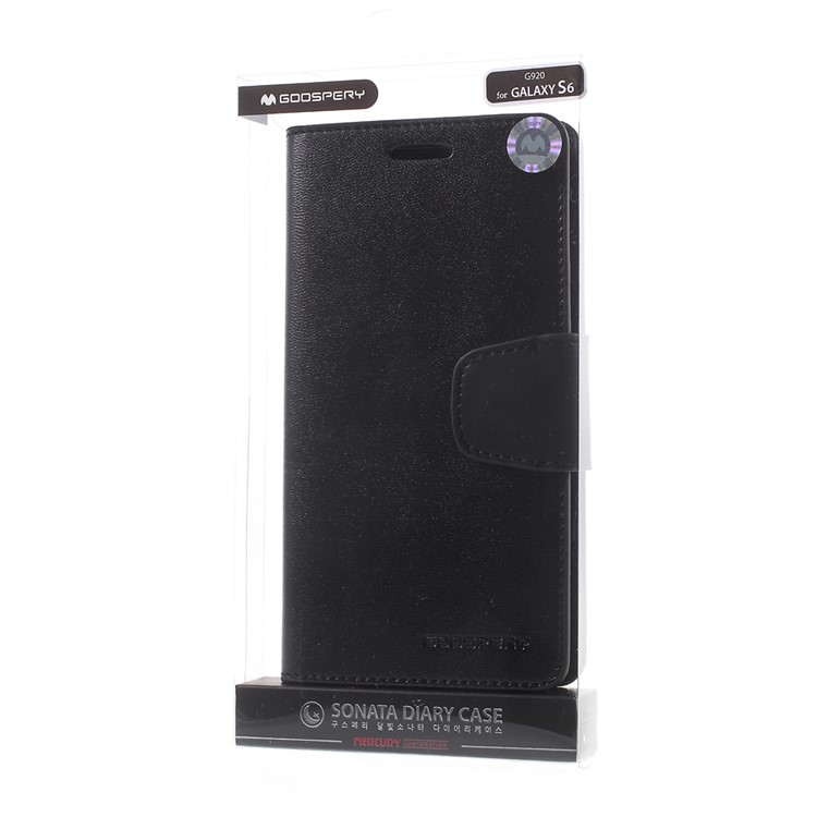 MERCURY Goospery Sonata Diary Wallet Leather Case for Samsung Galaxy S6 G920 - Black-11