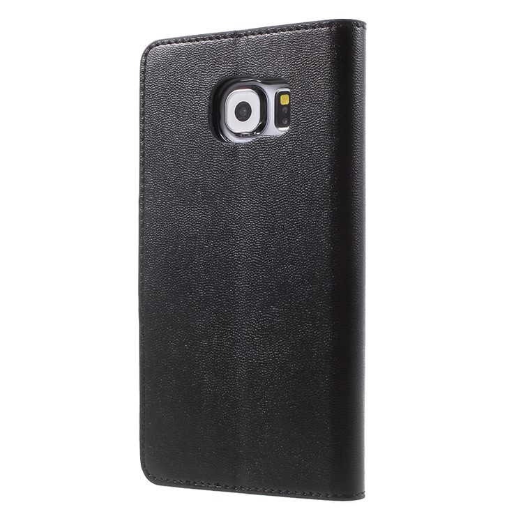MERCURY Goospery Sonata Diary Wallet Leather Case for Samsung Galaxy S6 G920 - Black-2