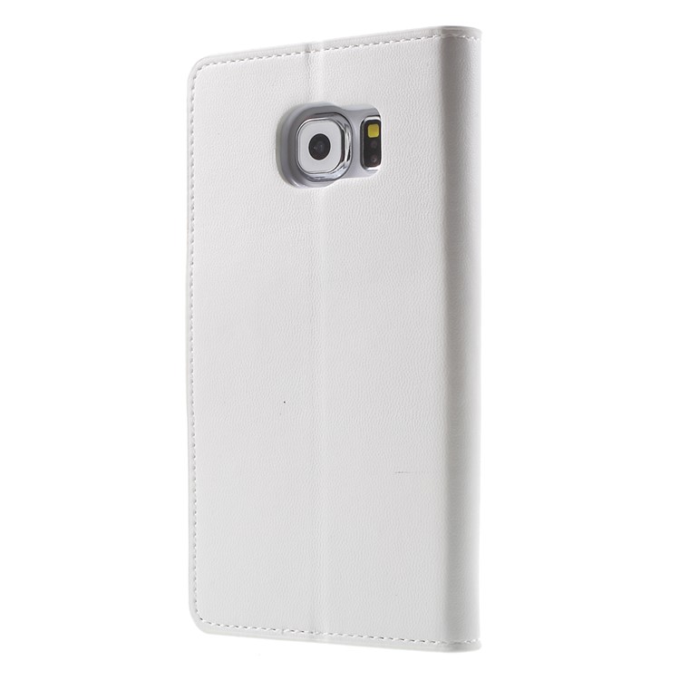 MERCURY Goospery Sonata Diary Wallet Leather Case for Samsung Galaxy S6 G920 - White-2