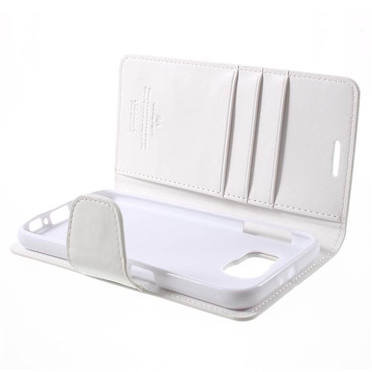 MERCURY Goospery Sonata Diary Wallet Leather Case for Samsung Galaxy S6 G920 - White-9