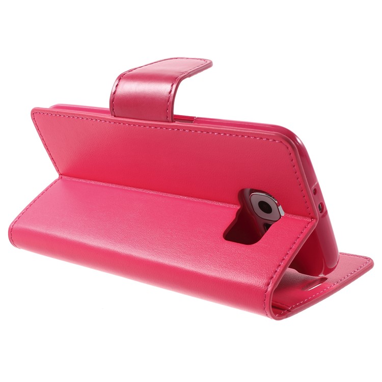 MERCURY Goospery Sonata Diary Wallet Leather Cover for Samsung Galaxy S6 G920 - Rose-4