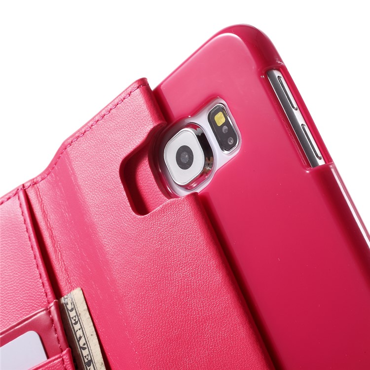 MERCURY Goospery Sonata Diary Wallet Leather Cover for Samsung Galaxy S6 G920 - Rose-6