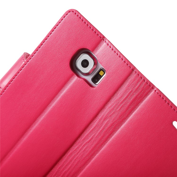 MERCURY Goospery Sonata Diary Wallet Leather Cover for Samsung Galaxy S6 G920 - Rose-7