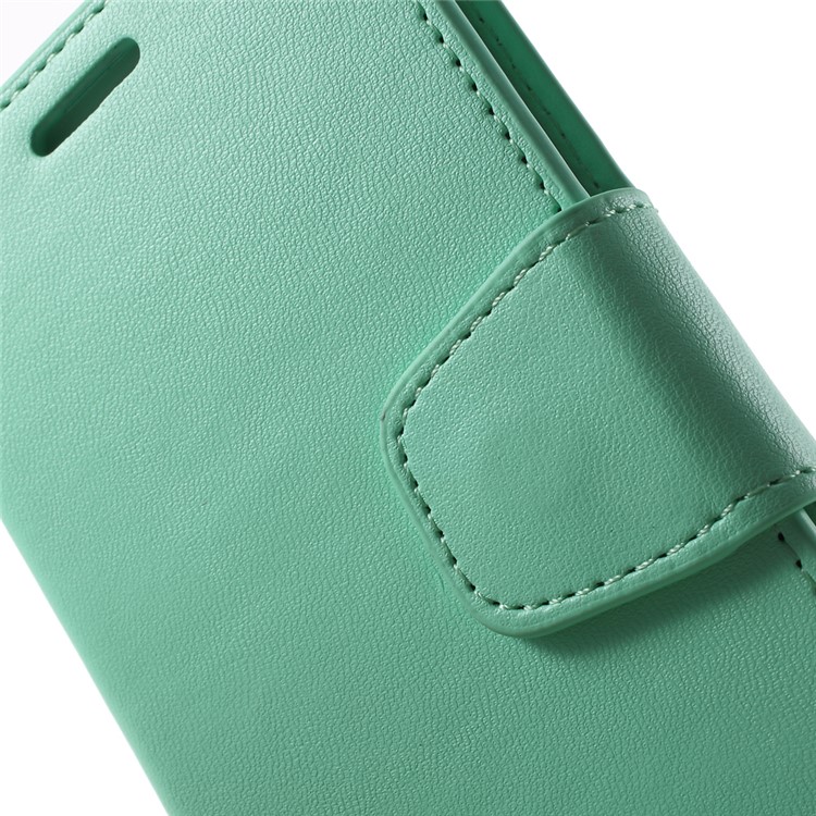 MERCURY Goospery Sonata Diary Wallet Leather Case Shell for Samsung Galaxy S6 G920 - Cyan-8