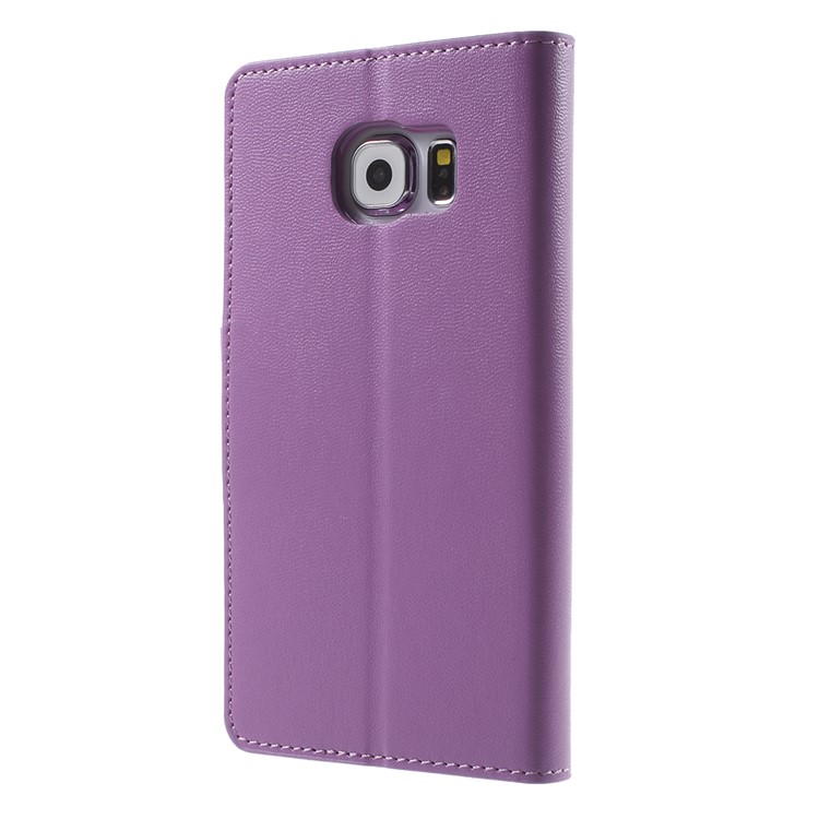 MERCURY Goospery Sonata Diary Wallet Leather Cover Shell for Samsung Galaxy S6 G920 - Purple-2