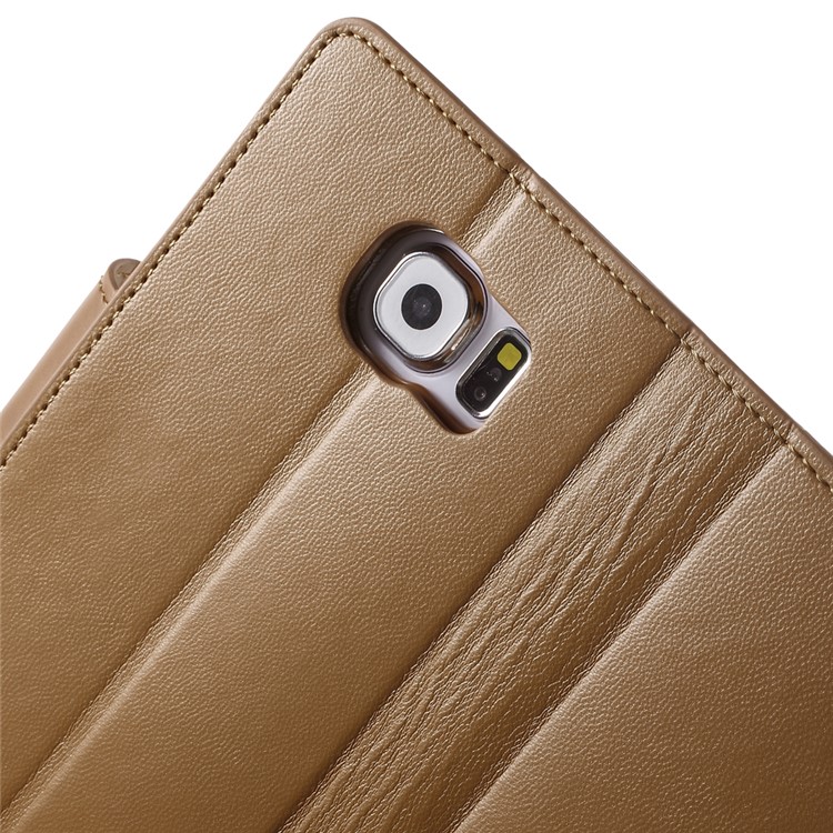 MERCURY Goospery Sonata Diary Wallet Leather Cover for Samsung Galaxy S6 G920 - Brown-7