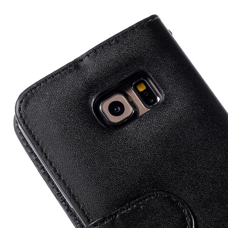 Magnetic Wallet Leather Case for Samsung Galaxy S6 edge G925 - Black-10