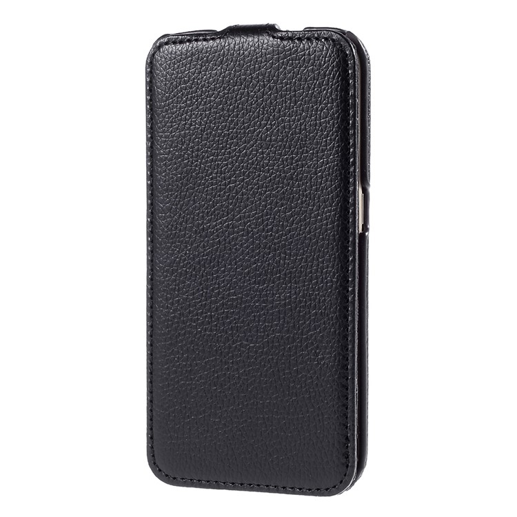 Litchi Texture Vertical Flip Leather Case for Samsung Galaxy S6 Edge G925 - Black-3