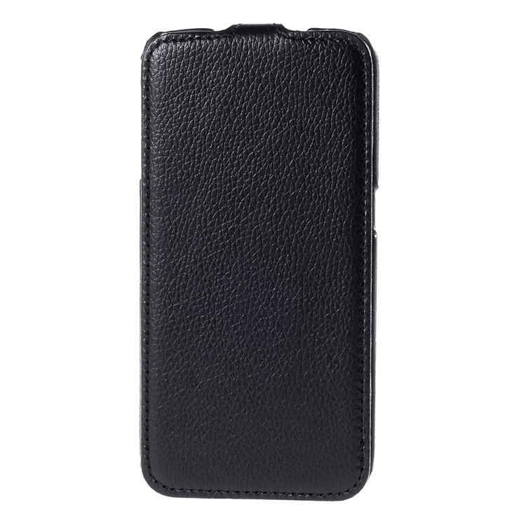 Litchi Texture Vertical Flip Leather Case for Samsung Galaxy S6 Edge G925 - Black-5