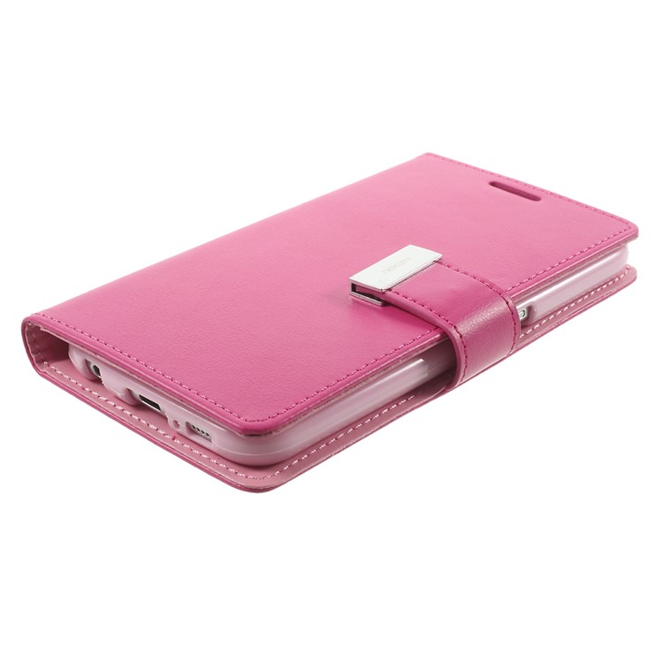 Mercury GOOSPERY Diary Card Slots Leather Case for Samsung Galaxy S6 G920 - Rose-6