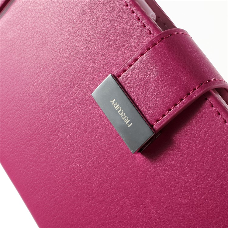 Mercury GOOSPERY Diary Card Slots Leather Case for Samsung Galaxy S6 G920 - Rose-10