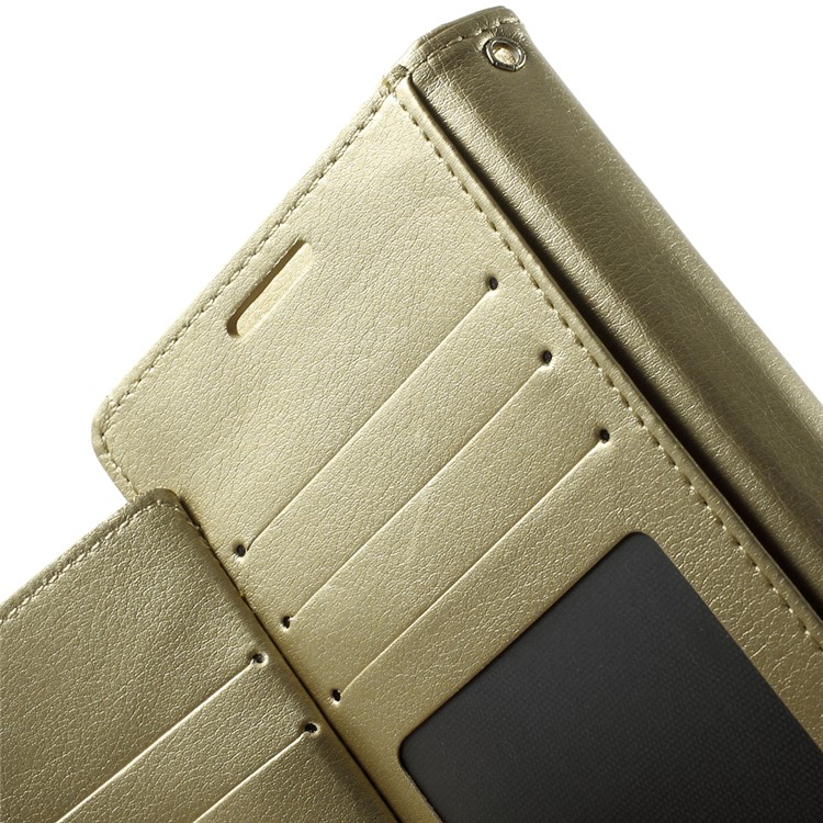 Mercury GOOSPERY Diary Card Slots Leather Cover for Samsung Galaxy S6 G920 - Champagne-6